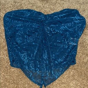 SHEIN Blue Floral Blouse